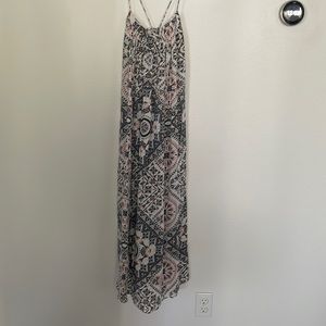 Rip Curl White, Blue & Pink Maxi Dress